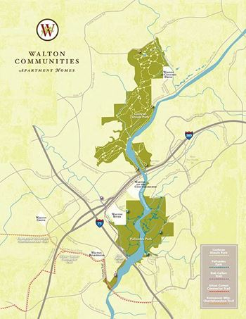 Trail map at Walton Riverwood, Atlanta, 30339